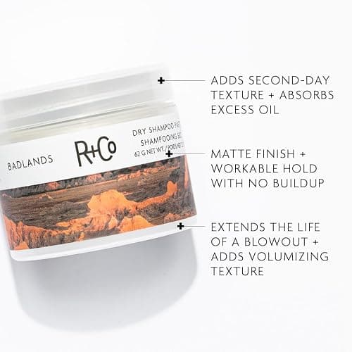 R+Co Badlands Dry Shampoo Paste | Part Dry Shampoo, Part Styling Paste | Adds Texture, Absorbs Oil, Matte Finish thumbnail 2