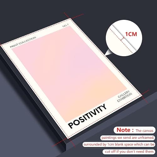 Adyggefy Pink Gradient Aura Angel Numbers Poster for Room Aesthetic 3 Piece 12x16in, Pastel Positive Daily Affirmation Quotes Canavs Wall Art Abstract Minimalist Print Painting for Bedroom Unframed thumbnail 3