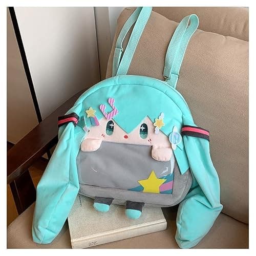 HOKMAH Kawaii Backpack with Kawaii Pin and Accessories, Comic-Con y2k Shoulder Bag Daypack cute Backpack Grunge Itabag Purse (Grass) thumbnail 3