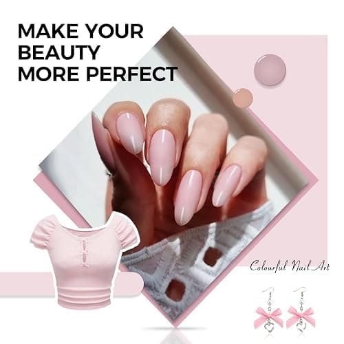 TOMICCA Jelly Gel Nail Polish Set, 6 Colors Milky White Nude Brown Pink Translucent Gel Polish, Soak Off UV/LED Long Lasting Natural Gel Varnish for DIY Home Salon Manicure Nail Art thumbnail 4
