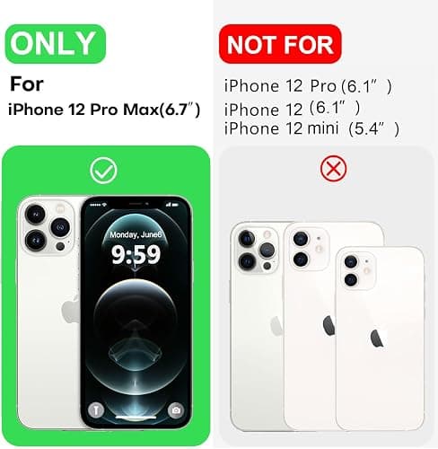 LOVE 3000 Compatible with iPhone 12 Pro Max Phone Case | Thickening 2.1 MM Liquid Silicone | Anti-Scratch Microfiber Lining | Full-Body Duty Heavy Protection Case for Men, Hot Pink thumbnail 6