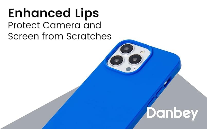 Danbey for iPhone 14 Pro, Shockproof Phone Case Compatible with Apple, Matte Solid Color Slim Fit Cover, DustProof Plastic Non Silicone 6.1" Screen 2022 Bright Royal - Blue thumbnail 3