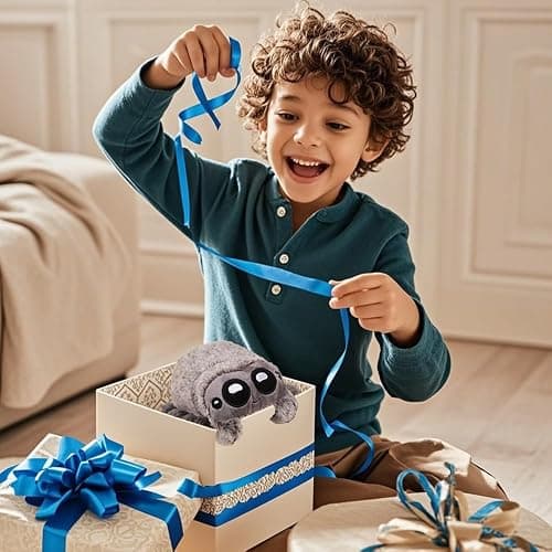 Jorkei Spider Plush Toy 9 inches - This Cute Spider Plush Animal Toy, is Perfect for Birthday Gifts, Halloween, and Valentine's Day Alone! thumbnail 5