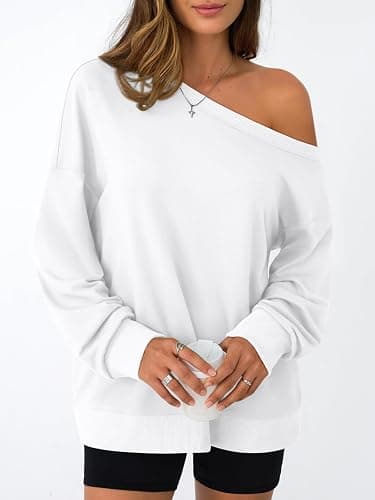 AUTOMET Women Off the Shoulder Sweatshirt Oversized Tops Fall Outfits 2025 Y2k Clothes Fashion Clothing Trendy Top thumbnail 2