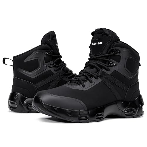 KEFUWU Military Tactical Boots Men Wide Waterproof 6 Inches Lightweight Durable Side-Zip Combat Boots Work Hiking Non Slip Boots thumbnail 7