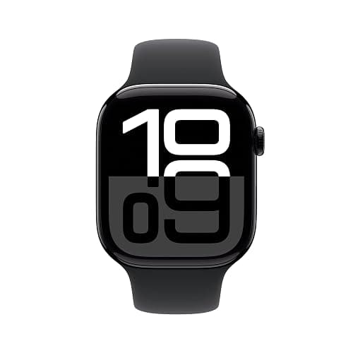 Apple Watch Series 10 [GPS 46mm case] Smartwatch with Jet Black Aluminum Case with Black Sport Band - M/L. Fitness Tracker, ECG App, Always-On Retina Display, Water Resistant thumbnail 3