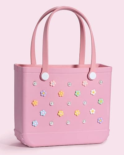 Mon Caramel 22PCS Resin Beach Bag Accessories Charms,Resin Beach Totes Accessories Inserts,Daisy Flower Bag Charms thumbnail 4