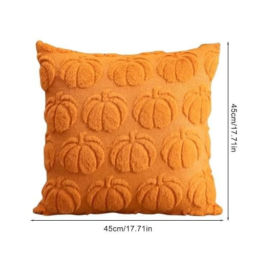 Ceprznvey Pumpkin Pillow Covers, Fall Pillowcases Set, Soft Velvet Autumn Cushion Case, Decorative Throw Covers for Sofa Couch, Seasonal Home Decor Accent for Bedroom Living Room Use thumbnail 3
