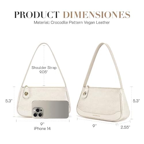 Missnine Purses for Women, Shoulder Bag Small Handbags Vegan Leather Underarm Bags Trendy Hobo Cute Clutch Purse thumbnail 5