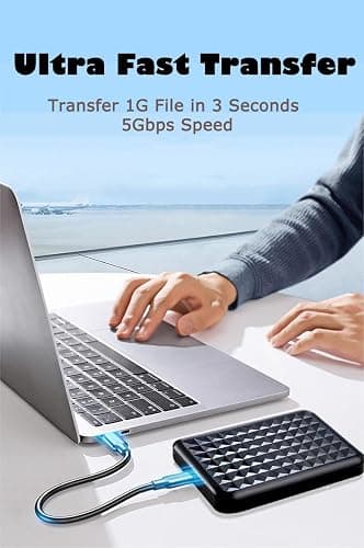 Tianken 1TB Ultra Slim Portable External Hard Drive 2.5'' USB 3.0 HDD Storage for PC, Mac, Laptop, PS4, PS5, Xbox one thumbnail 7