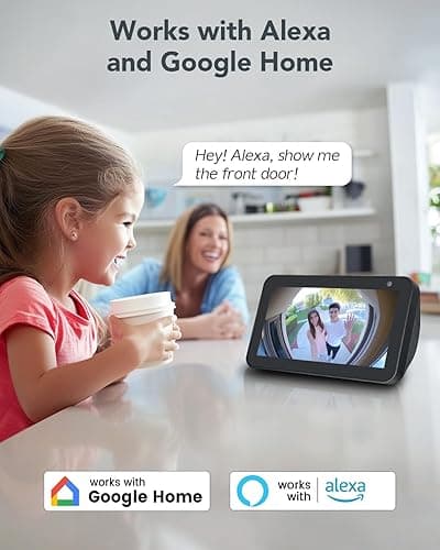 XTU Wireless Video Doorbell Camera, 180° Head-to-Toe Video, Live View with Two-Way Talk, 2.4G Wi-Fi Doorbell Camera with Chime, Local/Cloud Storage, Human Detection, Works with Alexa & Google Home - Black thumbnail 7