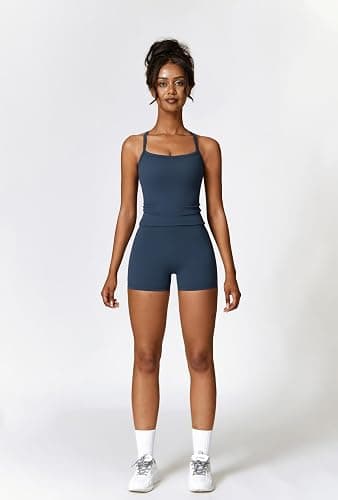 QBGJTD Two Piece Workout Sets For Women Tank Top Matching High Waist Booty Lifting Shorts Gym Yoga Active Wear Outfits thumbnail 6