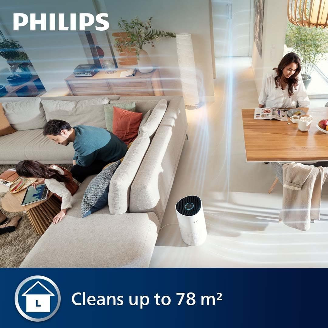 Philips 1000i Series Air Purifier – 78 m² Coverage, 300 m³/h CADR, HEPA & Carbon Filter, Smart Sensor, Ultra-Quiet, Wi-Fi Connected, Air+ App (AC1715/70) thumbnail 5