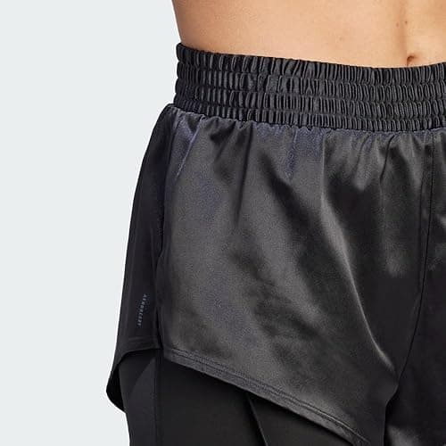 adidas Women's Power Aeroready Two-in-one Shorts - Black/White - Small thumbnail 9