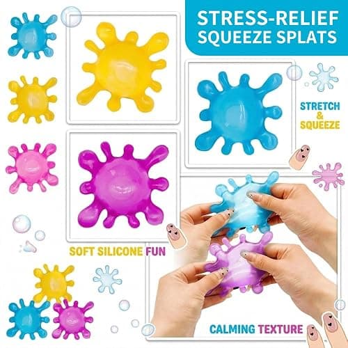 Water Splash Ball Squishy Toy, Squishy Stress Splash Ball, Soft Fidget Toy for Anxiety Relief, Sensory Squishy Ball Calming Tactile Grip for Focus & Relaxation (Blue) thumbnail 4