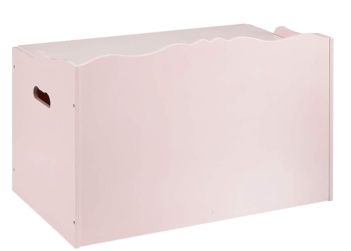 Amazon Basics Kids Toy Box, Wooden Organizer Storage Chest, Pink, 30" x 18" x 19" thumbnail 6