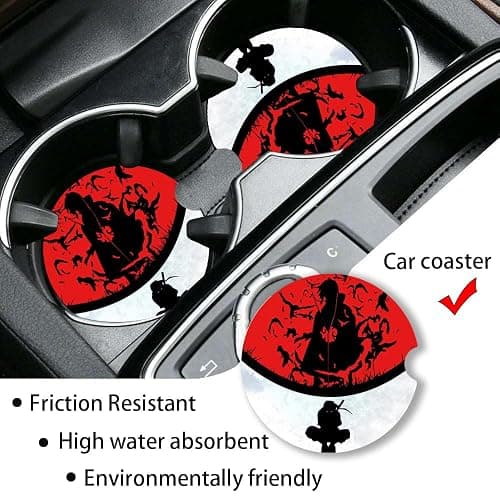 Anime License Plate Frames，Anime Car Accessories for Women & Men，Cute License Plate Holder，Aluminum License Plate Frame Fits Standard US Vehicles Size 12.2 x 6 Inch (Black-2pcs) thumbnail 3