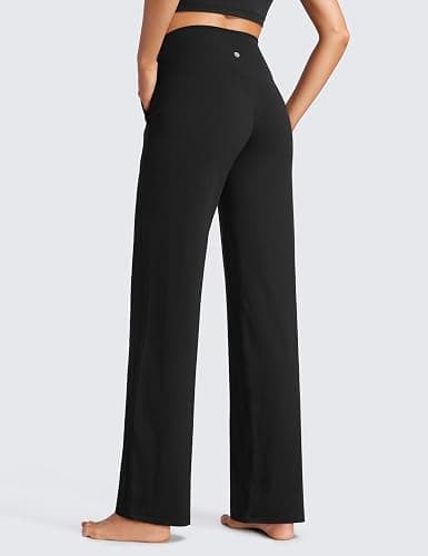 CRZ YOGA Womens Butterluxe High Waist Wide Leg Pants with Pockets 31" - Buttery Soft Comfy Casual Yoga Lounge thumbnail 2