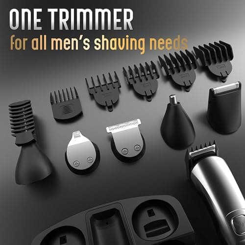 Ufree Beard Trimmer for Men, Waterproof Electric Razor for Nose, Body, Face & Mustache, Cordless Hair Clippers Shavers Grooming Kit, Gifts for Men Husband Father thumbnail 6