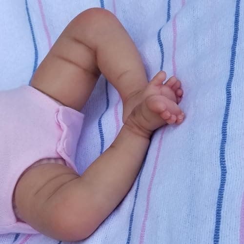 RXDOLL Mini Reborn Baby Dolls Girl Age 3+ 10 Inch Realistic Small Newborn Doll Eyes Closed Lifelike Tiny Silicone Baby That Look Real Cloth Body Vinyl Handmade Baby Doll Toys thumbnail 7