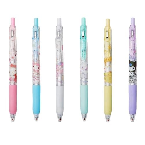 Cute Office Supplies - Including 6 Pcs Cartoon Gel Pens & 8 Pack Small Sticky Notes - Anime Cartoon Gifts Set for Girls thumbnail 3
