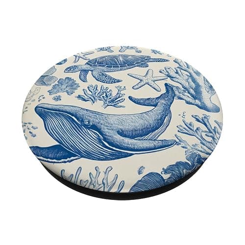 Ocean & Sea Turtle, Marine Animal, Whale & Coral Reef, Sea PopSockets Adhesive PopGrip thumbnail 2