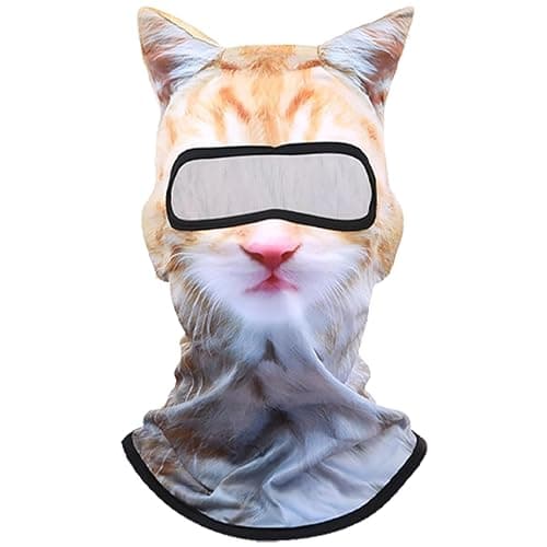 3D Cat Ski Balaclava Sheisty Face Mask with Ears Cute Animal Ski Mask Suitable for Festivals Raves Party Outdoor Activities - Image 1