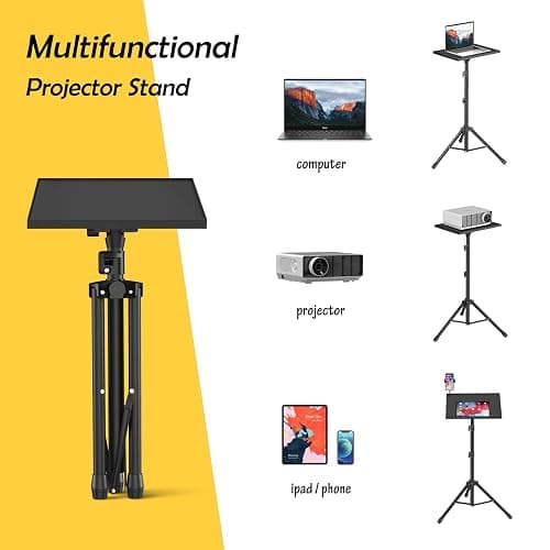 Facilife Projector Stand Tripod - Laptop Tripod Projector Stand Adjustable Height 22 to 47 Inch, Projector Tripod Stand, Tripod for Porjector, Projector Stand for Outdoor Movies thumbnail 8