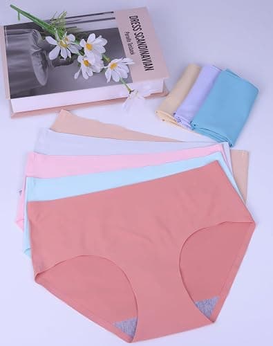 Finihen Teen Girls Underwear Seamless Big Girls Panties No Show Multipack. thumbnail 6
