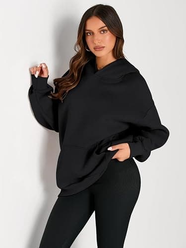 Trendy Queen Womens Oversized Hoodies Fleece Sweatshirts Fall Fashion Pullover Sweaters Winter Clothes thumbnail 2