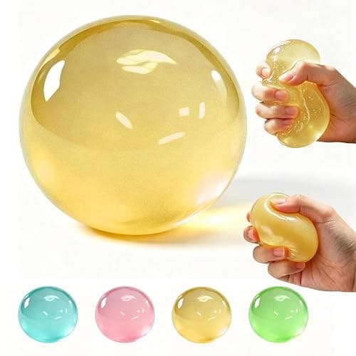2026 New Coconut Oil Stress Ball - Slow Rising Squishy Toy, Odorless & Non-Sticky, Easy to Clean, for Stress Relief & Focus Improvement (Yellow) - Image 1