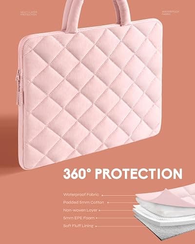 Allive Puffy Laptop Sleeve 13-14 Inch - Shockproof Laptop Case with Handle, Accessories Case – Fits MacBook Air 13 Inch, MacBook Pro 14 Inch, Chromebook Case thumbnail 4