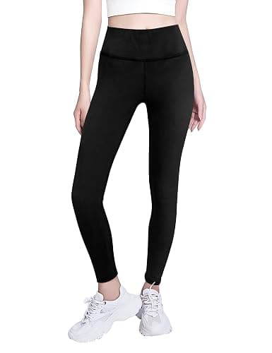 Gnainach Girls Running Pants High Waisted Soft Comfy Elastic Compression Yoga Leggings for Toddler Kids Teens Dance Workout thumbnail 2