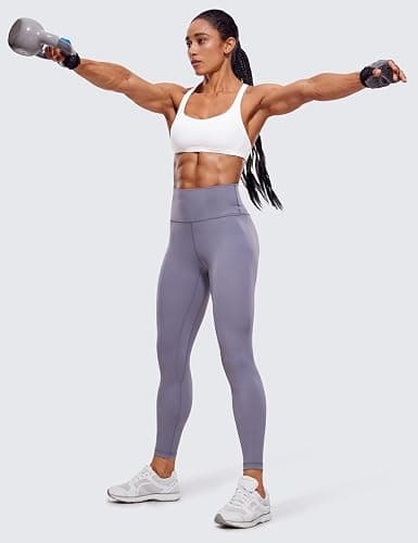 CRZ YOGA Naked Feeling Criss-Cross Sports Bra | Light Support, Removable Pads, Yoga, Sleek, Strappy Back, Scoop Neck, for Women thumbnail 3