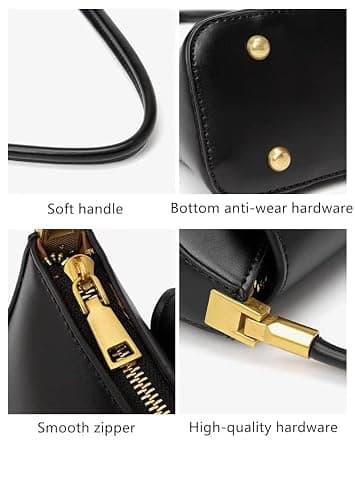 Women Shoulder Bags Vintage Handbag Retro Classic Small Purse 90s Buckle Closure thumbnail 7