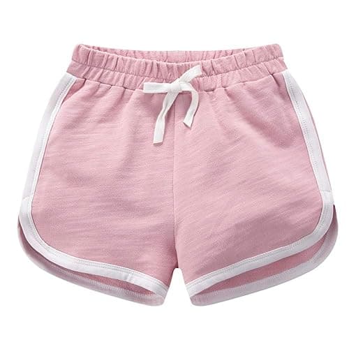 Girls Boys 3 Pack Running Athletic Cotton Shorts, Kids Baby Workout and Fashion Dolphin Summer Beach Sports thumbnail 9