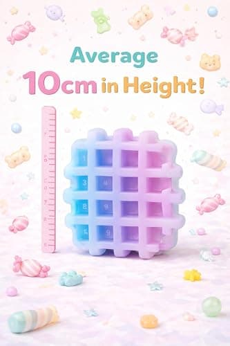 Jelli Squishi Sweet Treats Squishy Toy (2 Pack) – Sensory Fidget Stress Relief Toy for Kids – Soft Jelly Squeeze Waffle and Doughnut Kavaii Taba Mochi Toy – Random Colours thumbnail 5
