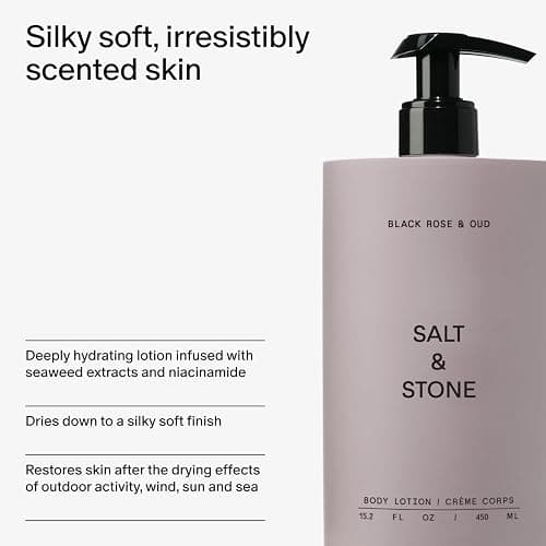 Salt & Stone Body Lotion for Women & Men | Black Rose & Oud | Hydrates, Nourishes & Softens Skin | Restores Dry Skin | Fast-Absorbing | Cruelty-Free & Vegan | 15.2 fl oz thumbnail 5
