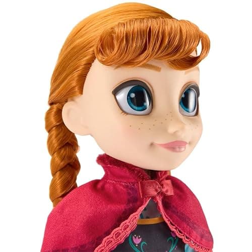 Disney Store Official Anna Once Upon a Story Doll - 16 Inch Disney Princess Toys Featuring Reflective Eyes with 3D Pupil and Iris, Detailed Costume, Hair Comb & Shoes - Comes in Display Box thumbnail 5