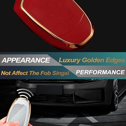 FEYOUN Key Fob Cover Compatible with Toyota Avalon Camry Corolla RAV4 Sequoia Highlander 4Runner Smart 4 Buttons TPU Remote Keyless Key Fob Case Protection Shell Accessories, White thumbnail 5