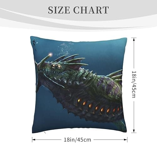 Subnautica Soft and Comfortable Cushion Cover Living Room Sofa Bed Home Decoration Pillow Cover 18 X 18 Inches thumbnail 2
