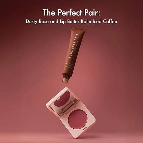 Summer Fridays Blush Butter Balm - Skincare-Infused Hydrating Cream Blush with Hyaluronic Acid, Ceramides, & Shea Butter for a Dewy Flush of Color - Cheek and Lip Tint - Dusty Rose (0.14 Oz) thumbnail 6