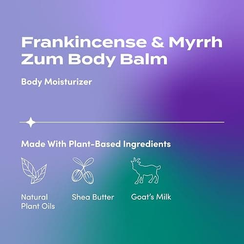 Zum Indigo Wild Body Balm - Body Moisturizer for Women & Men - Includes Goat's Milk, Shea Butter & More - Natural Skin Moisturizer - Frankincense & Myrrh - 2.5 oz thumbnail 2