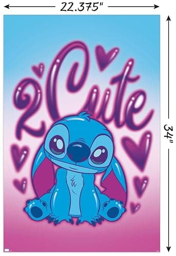 Disney Lilo and Stitch - 2 Cute Wall Poster, 34L" x 22.4W", Unframed Version thumbnail 3