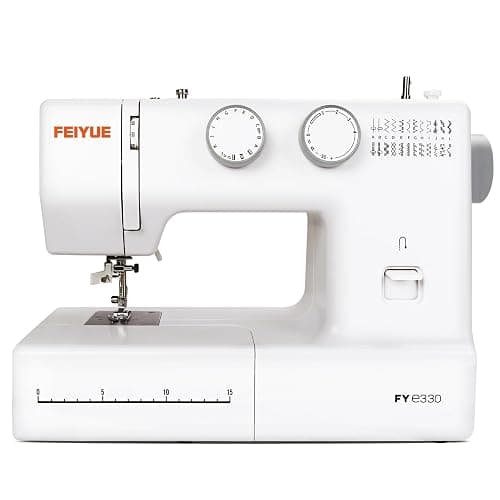 FEIYUE FYe330 Home Sewing Machine with Foot Pedal, Controllable Pedal Speed, 105 Stitch Applications, Powerful Servo Motor, Great for Beginners (White) - FYe330 - Image 1