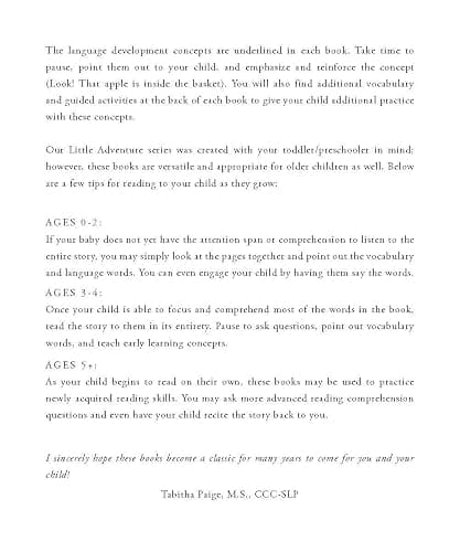 Our Little Adventures: Stories Featuring Foundational Language Concepts for Growing Minds (Tabitha Paige Children's Book Series) thumbnail 13