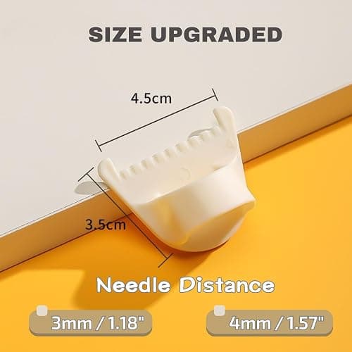 4Pcs Sewing Templates for Even Stitching, Seam Guides Kit for Consistent Stitches, DIY Stitching Guide Tool Seam Finishing, Quilting & Sewing Aids (White-4mm &3mm) thumbnail 2