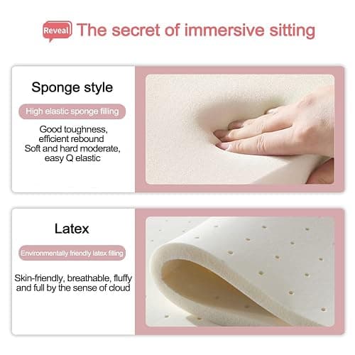 XUEGW Home Office Chair Computer Chair with Mid-Back Upholstered Modern Tufted Computer Task Chair Swivel Height Adjustable Velvet Accent Chair. thumbnail 6