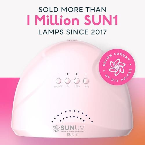 SUNUV UV Light for Gel Nails, Professional UV LED Nail Lamp SUNONE Pink | 30 LEDs Fast Curing Lamp for All Gel Nail Polishes, 3 Timers, Auto Sensor, Removable Base, Home DIY Salon Tool, Ideal Gift thumbnail 2