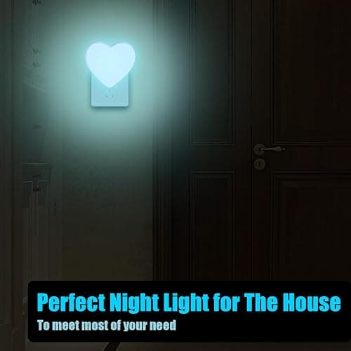 INZU Night Lights Plug into Wall, LED Night Light for Kids, Cute Nightlight with Auto Dusk to Dawn Sensor, LED Nightlight with Soft Warm Light for Bedroom, Nursery, Bathroom, Hallway (Blue) thumbnail 7